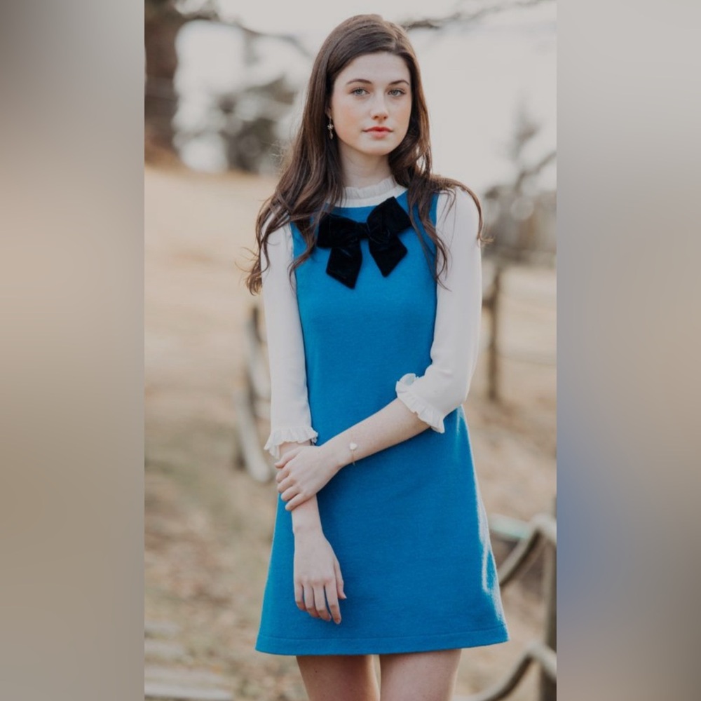 Kiel James Patrick Blue and White Dress